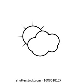 sun cloud, climate, weather line icon. elements of airport, travel illustration icons. signs, symbols can be used for web, logo, mobile app, UI, UX