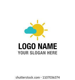  Sun Cloud Design Logo Template