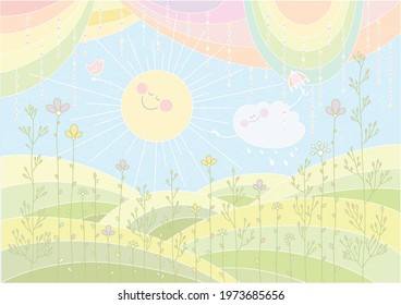 the sun and the cloud are friends