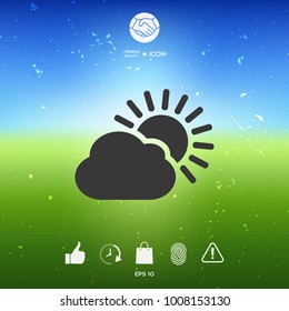 Sun cloud icon