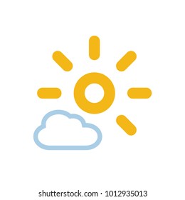 Sun cloud icon