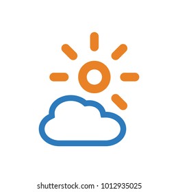 Sun cloud icon