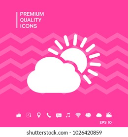 Sun cloud icon