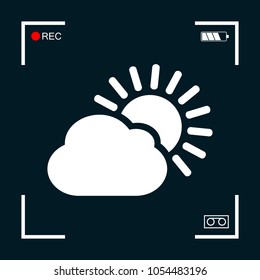 Sun cloud icon