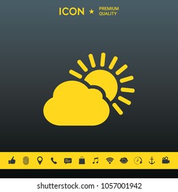 Sun cloud icon