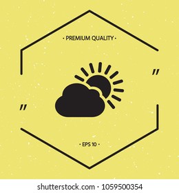 Sun cloud icon