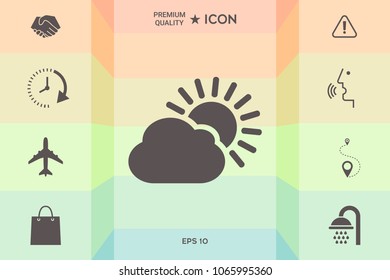 Sun cloud icon