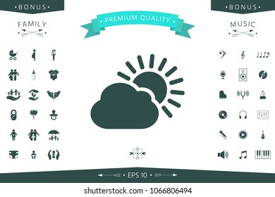 Sun cloud icon