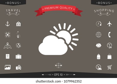 Sun cloud icon