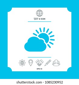 Sun cloud icon