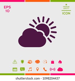 Sun cloud icon