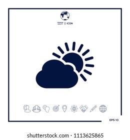 Sun cloud icon