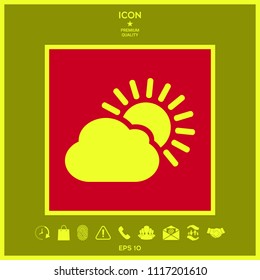 Sun cloud icon