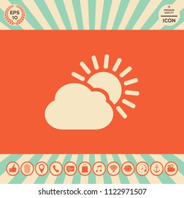 Sun cloud icon