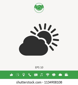 Sun cloud icon