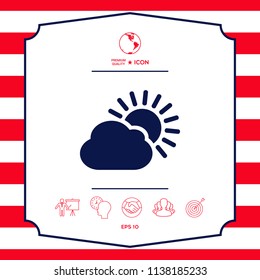 Sun cloud icon
