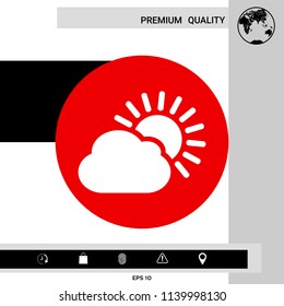 Sun cloud icon
