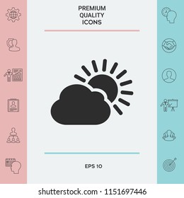 Sun cloud icon