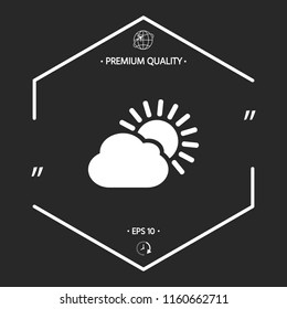 Sun cloud icon