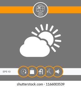 Sun cloud icon