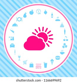 Sun cloud icon