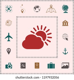 Sun cloud icon