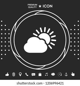 Sun cloud icon
