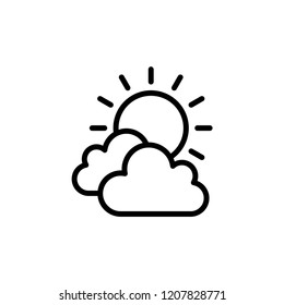 Sun and cloud icon