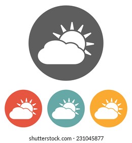 sun cloud icon