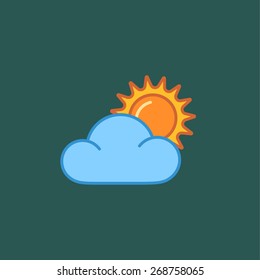 sun and cloud icon