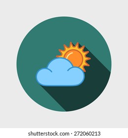 Sun And Cloud Icon