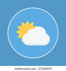 sun cloud icon
