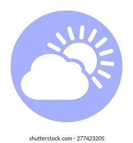 Sun cloud icon