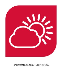 Sun cloud icon