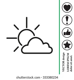 Sun cloud icon.

