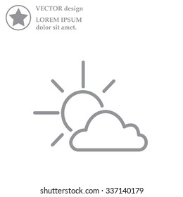 Sun cloud icon.
