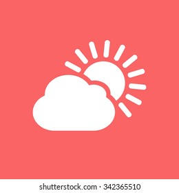 Sun cloud icon