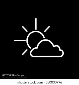 Sun cloud icon.
