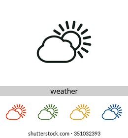 Sun cloud icon