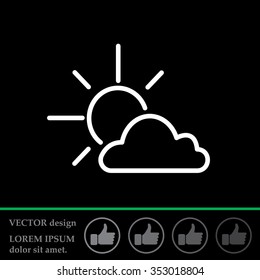 Sun cloud icon.