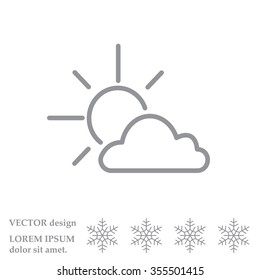 Sun cloud icon.
