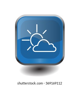 Sun cloud icon. 