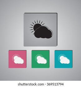 Sun cloud icon