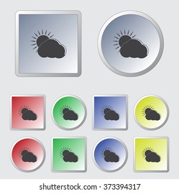 Sun cloud icon