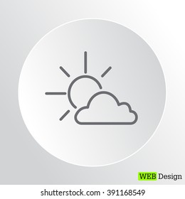 Sun cloud icon.
