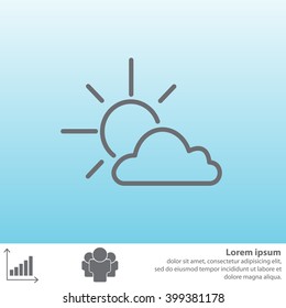 Sun cloud icon.
