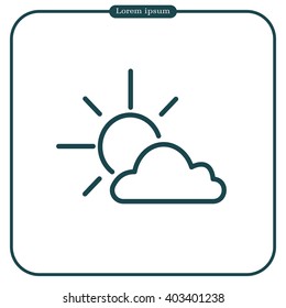 Sun cloud icon.
