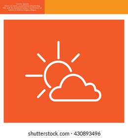 Sun cloud icon.
