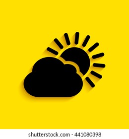 Sun cloud icon