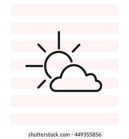 Sun cloud icon.
